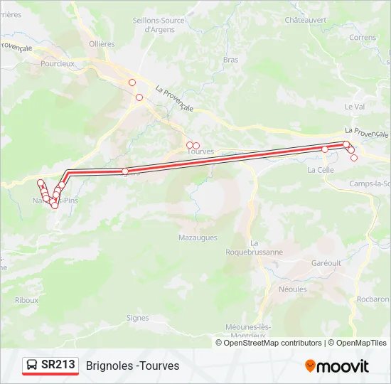 SR213 Bus Line Map