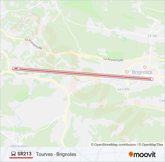 SR213 bus Line Map