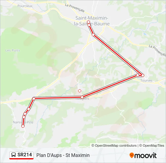 SR214 Bus Line Map