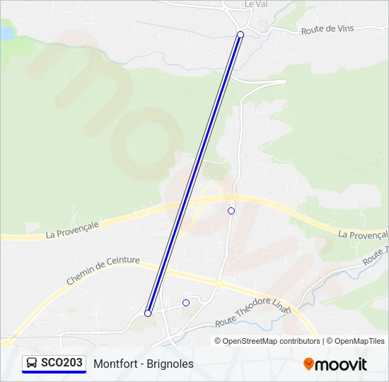 SCO203 Bus Line Map