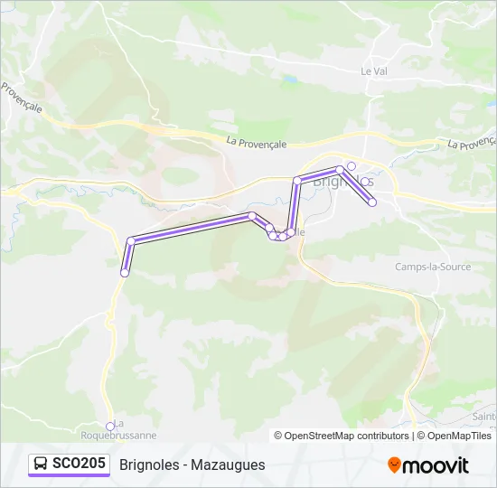 SCO205 Bus Line Map