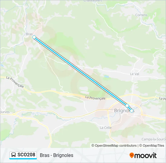 SCO208 Bus Line Map