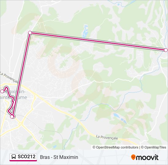 Mapa de SCO212 de autobús