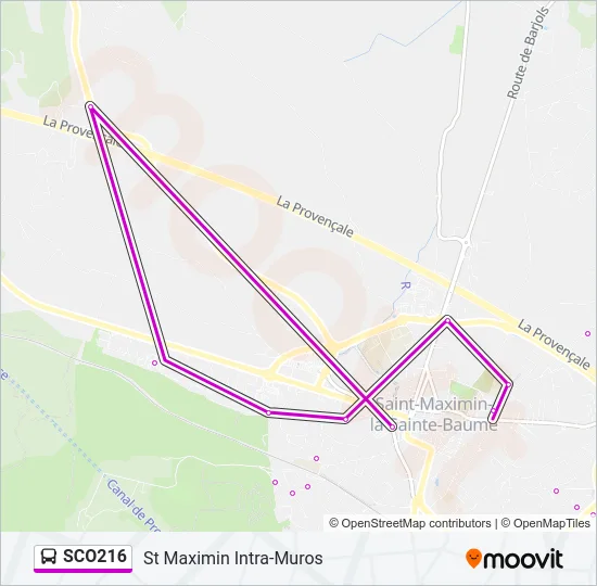 SCO216 Bus Line Map