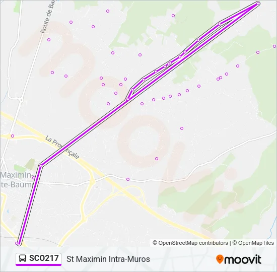 SCO217 Bus Line Map