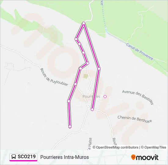 SCO219 Bus Line Map
