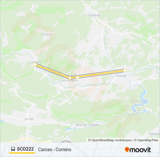 SCO222 bus Line Map