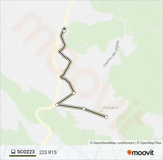 SCO223 Bus Line Map