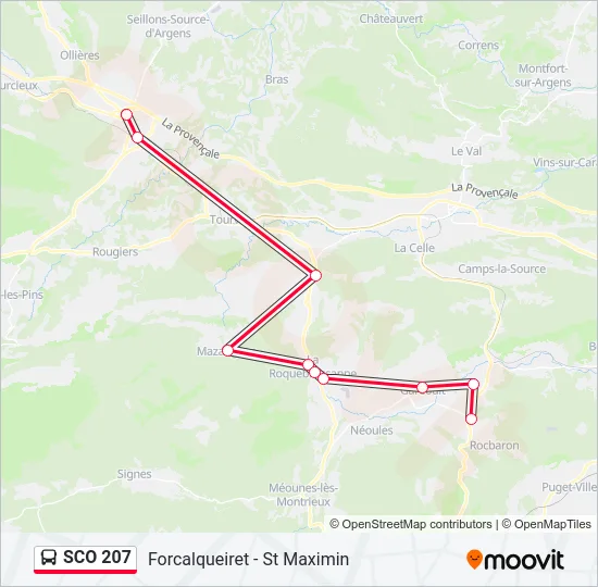 SCO 207 Bus Line Map