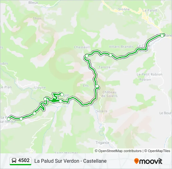 4502 Bus Line Map