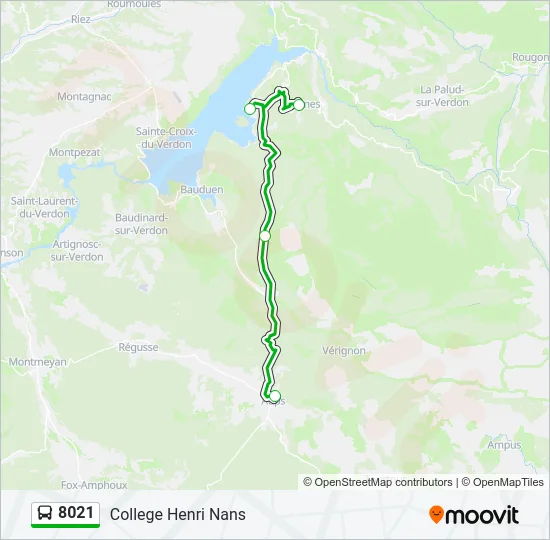 8021 Bus Line Map