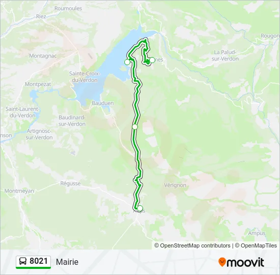 8021 Bus Line Map