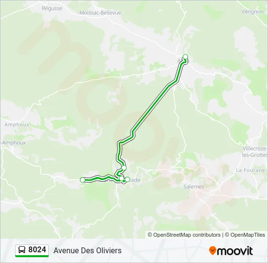 8024 Bus Line Map
