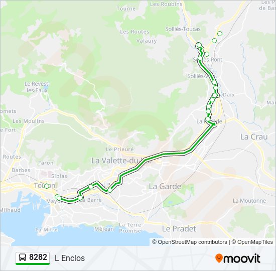 Mapa de 8282 de autobús