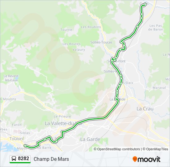 8282 bus Line Map