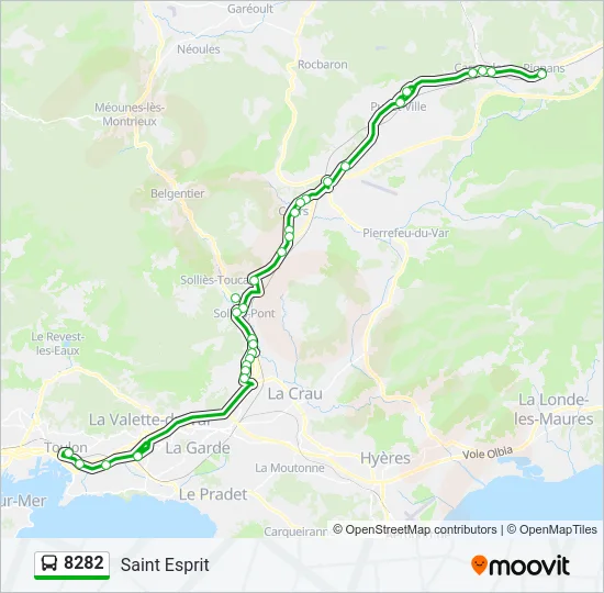 8282 Bus Line Map
