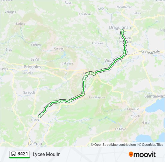 8421 bus Line Map