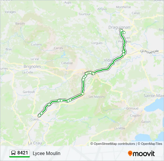 8421 Bus Line Map
