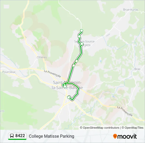8422 Bus Line Map