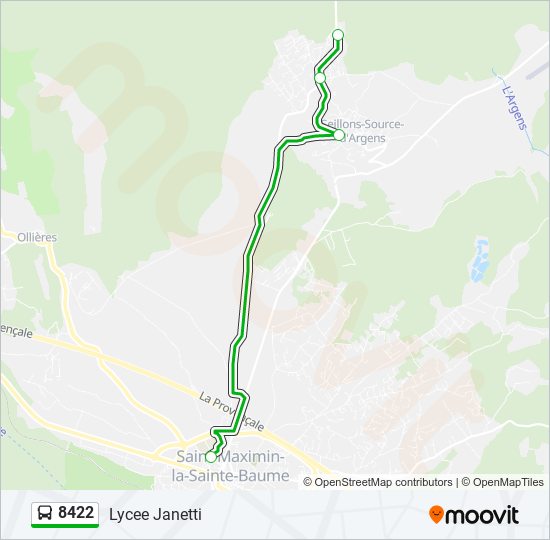 8422 bus Line Map