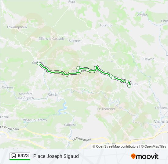 Mapa de 8423 de autobús