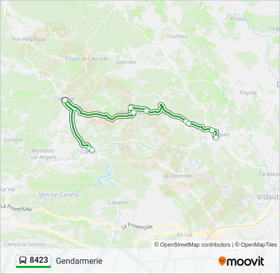 8423 Bus Line Map