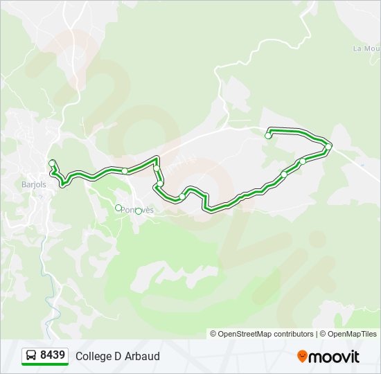 8439 bus Line Map