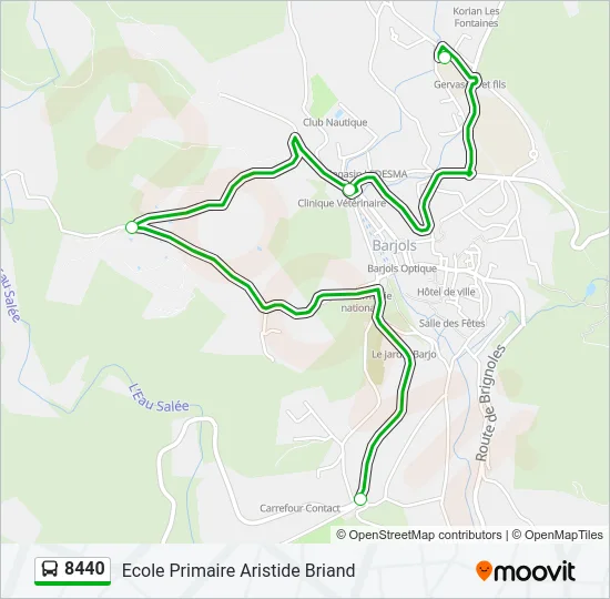 8440 Bus Line Map