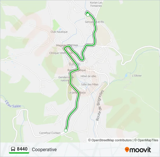 8440 Bus Line Map