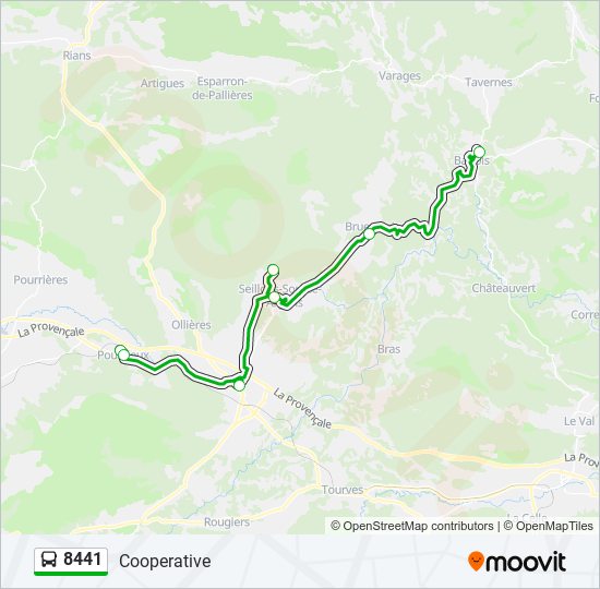 8441 bus Line Map