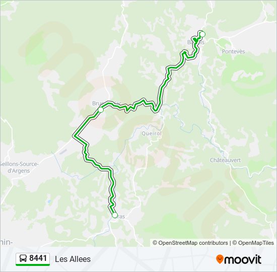 Plan de la ligne 8441 de bus