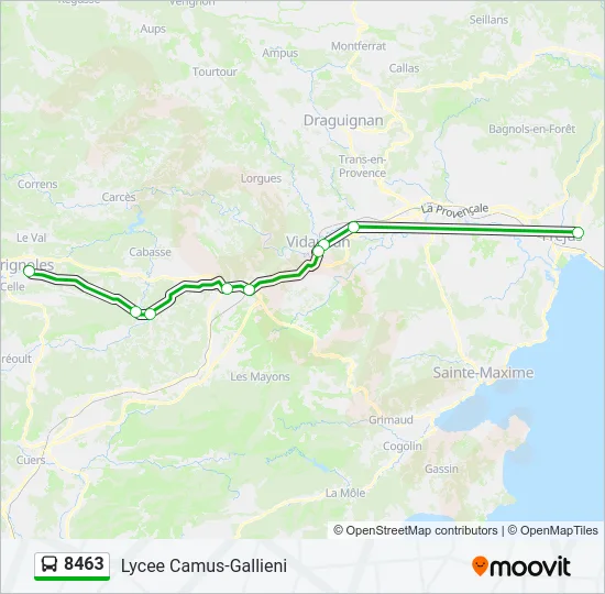 8463 Bus Line Map