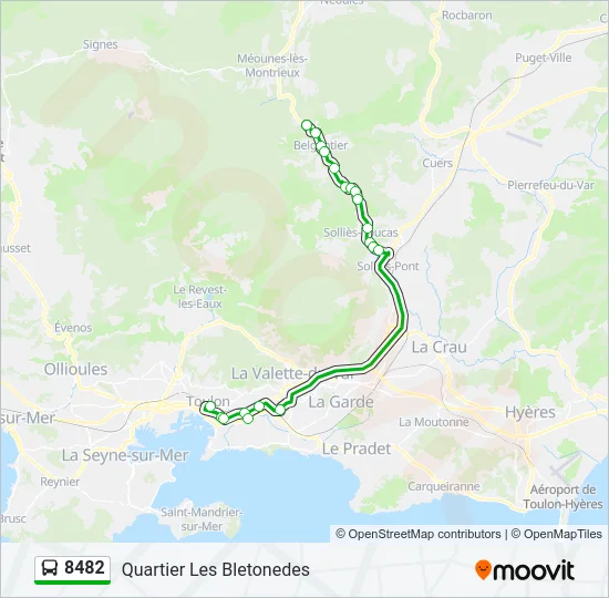 8482 Bus Line Map
