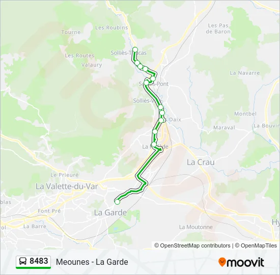 8483 Bus Line Map