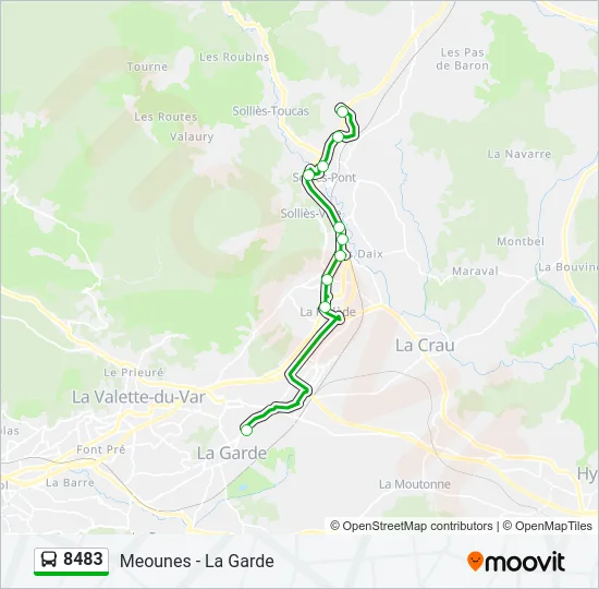 8483 Bus Line Map