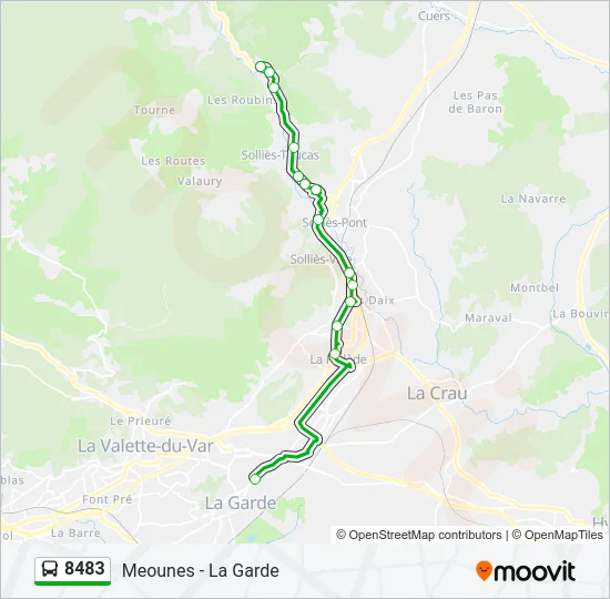 8483 Bus Line Map