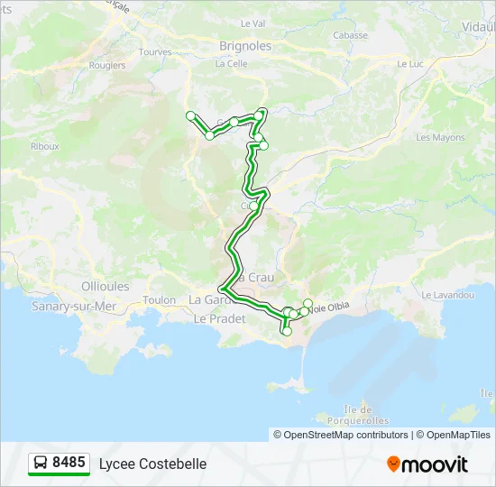8485 Bus Line Map