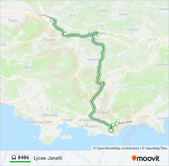 8486 Bus Line Map