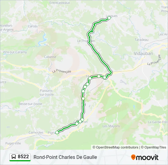 8522 Bus Line Map