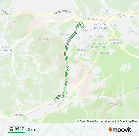 8537 Bus Line Map