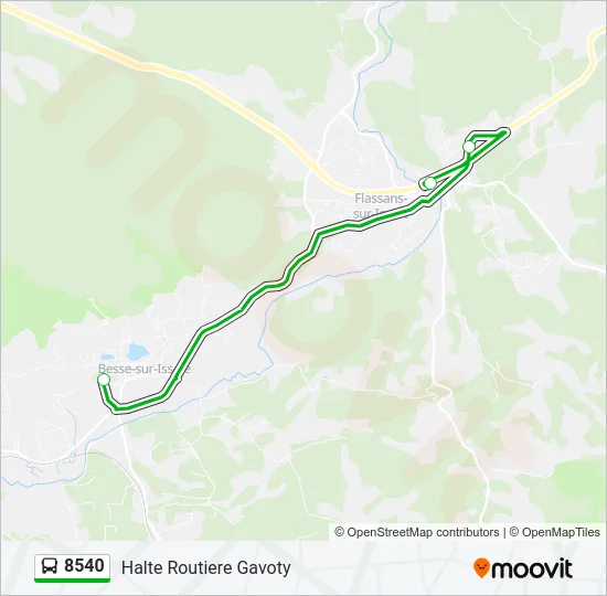 8540 Bus Line Map