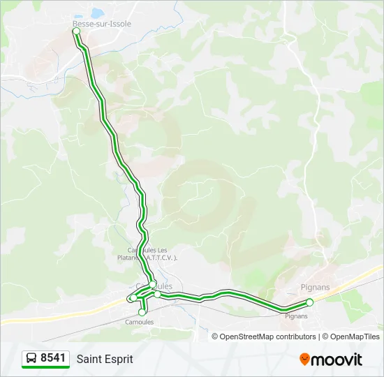 8541 Bus Line Map