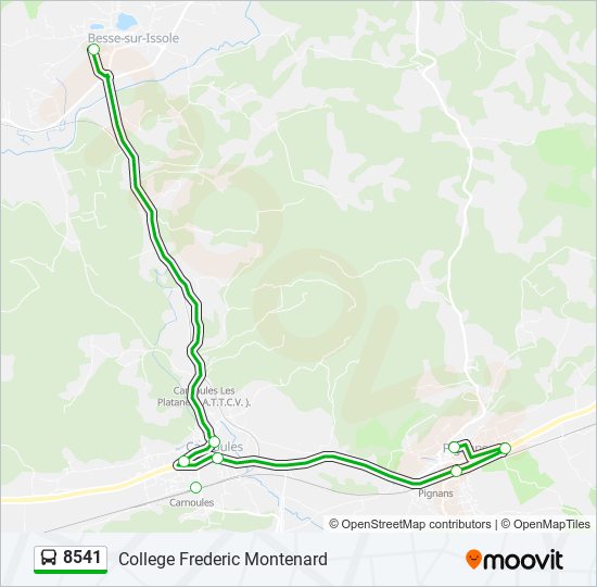 8541 bus Line Map