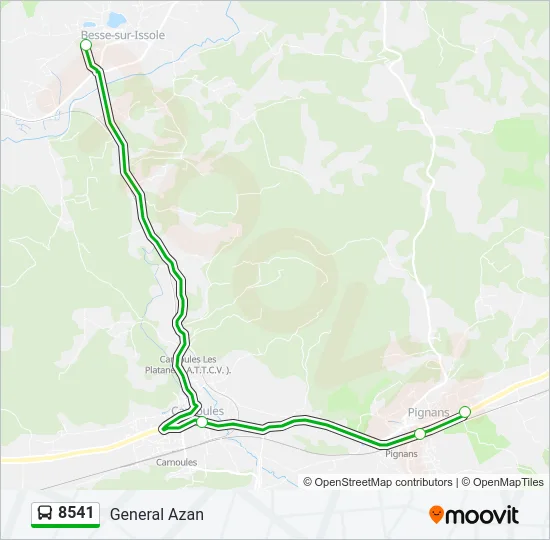 8541 Bus Line Map