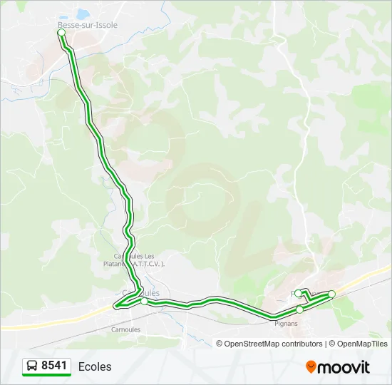 8541 Bus Line Map