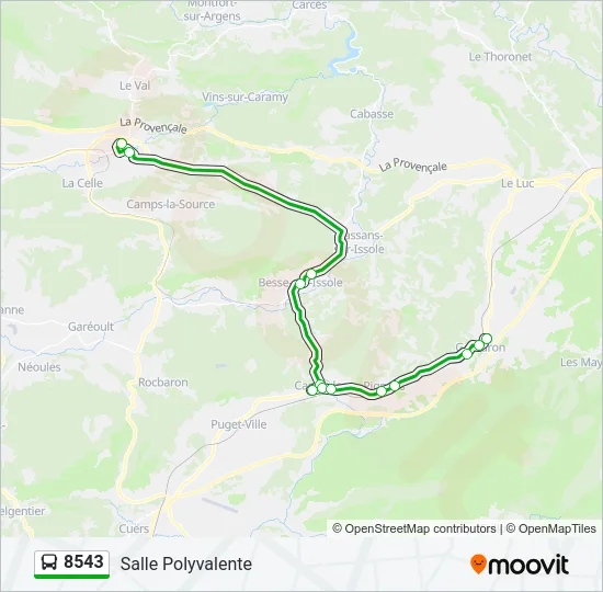 8543 Bus Line Map