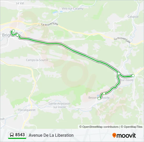 8543 Bus Line Map