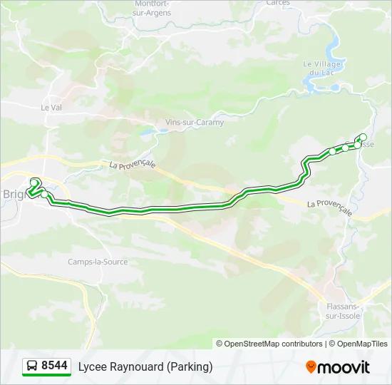 8544 Bus Line Map