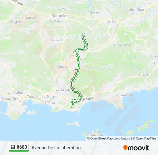 8683 Bus Line Map