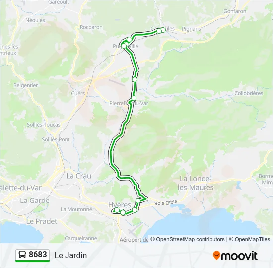 8683 Bus Line Map